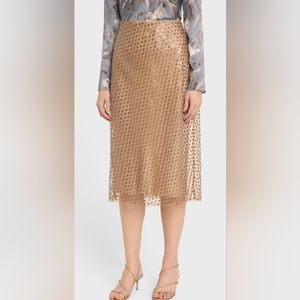 VINCE  Beaded Sequin Straight Skirt